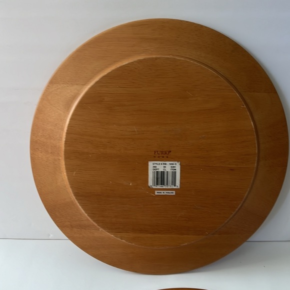 Set of 2 Wooden 13” Plates Furio Home - Picture 6 of 7